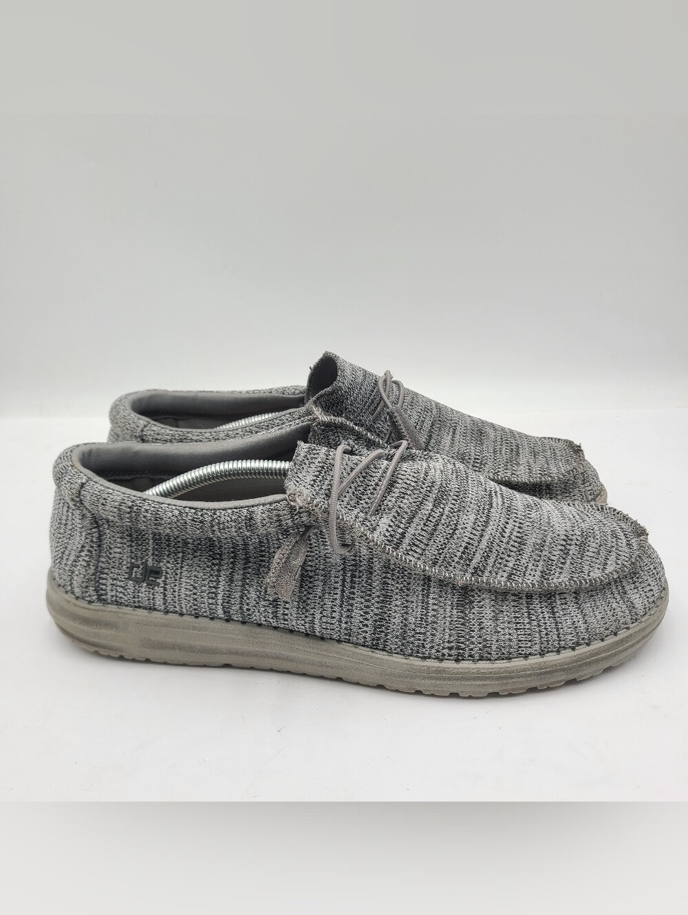 B41 Hey Dude Wally B Sox Casual Loafer Shoes Mens 13 Comfort Slip On Mesh Gray